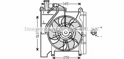 AVA QUALITY COOLING to7552 -  Вентилятор, охлаждение двигателя